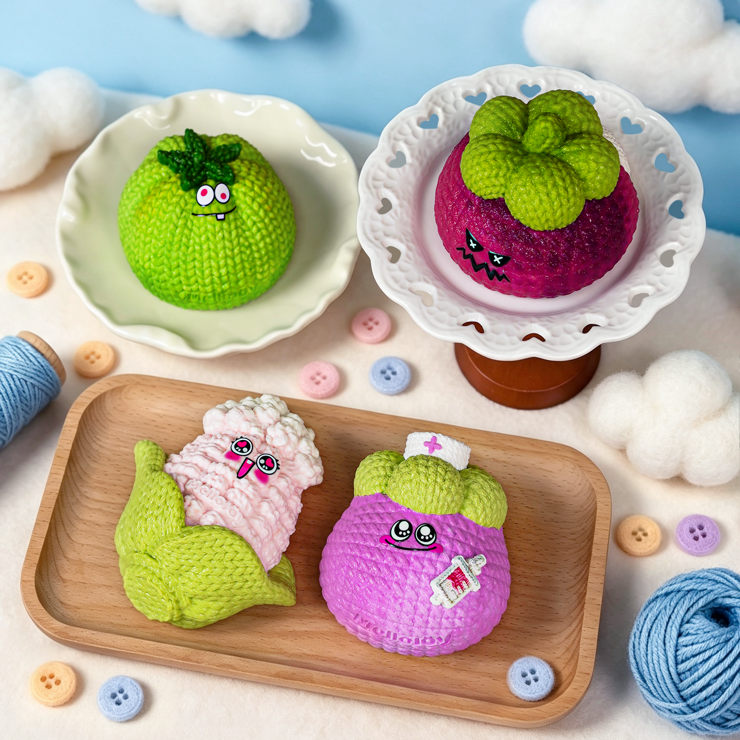 Mellojoy - 【3 PER PERSON!!!】Fuzzy Mountain Veg & Fruit Party【Mousse Gream Texture】【A040】