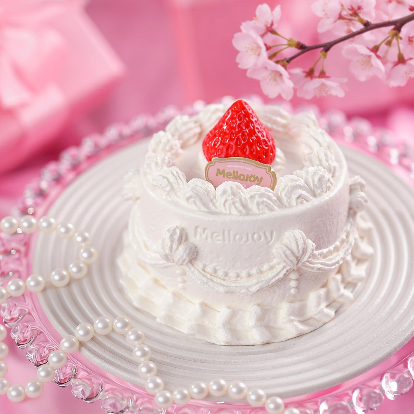 Mellojoy -【 2 PER PERSON!!!】Strawberry Cake Round 【Mousse Cream Texture 】【250g】【Z048-10】